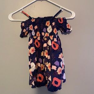 Art Class toddler girls multicolor floral print fit & flare cold shoulder dress